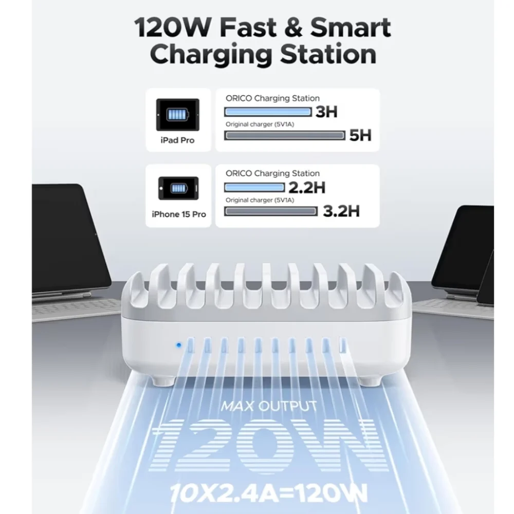 White Multi-Device Charging Station